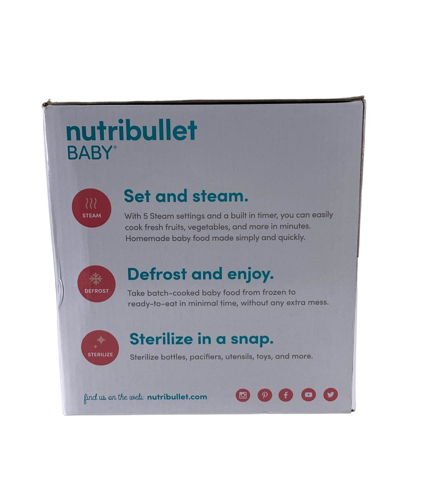 Nutribullet Turbo Baby Food Steamer Bottle/Pacifier Sterilize Defrost  Homemade