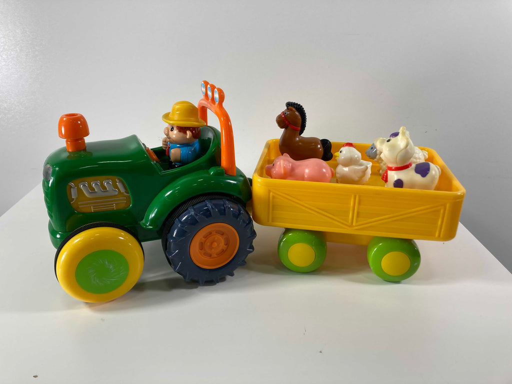 Farm Tractor With Animals