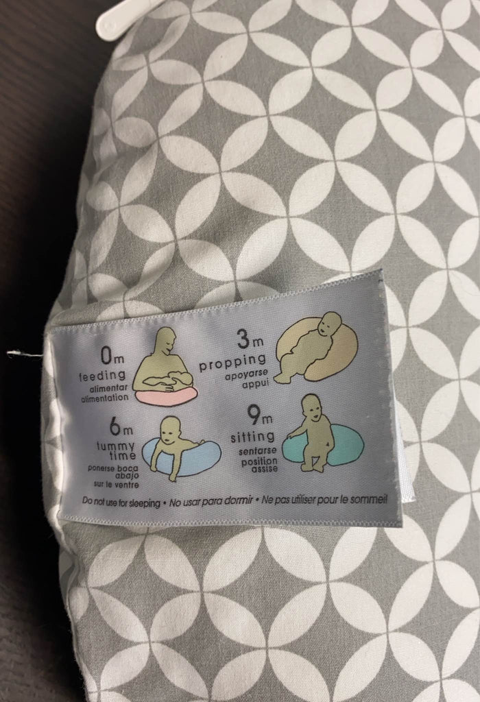 Boppy Nursing and Infant Support Pillow, Grey Geo Circles