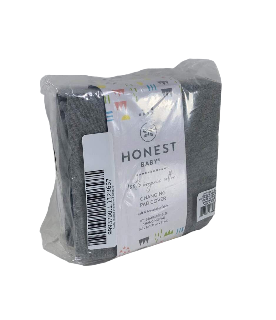 Honest Baby Organic Cotton Changing Pad Cover, Heather Gray