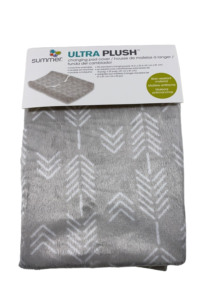 Summer Infant Ultra Plush Changing Pad Cover Grey Arrows