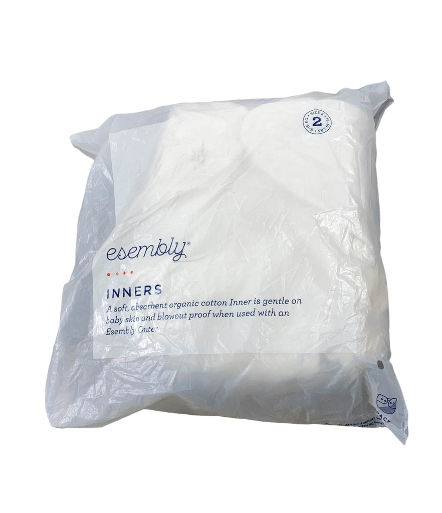 Esembly Cloth Diaper Inner, Trim-Fitting, Certified Organic Cotton,  Reusable and Absorbent Leak-Proof Diapers with Snap Closure for  Eco-Friendly