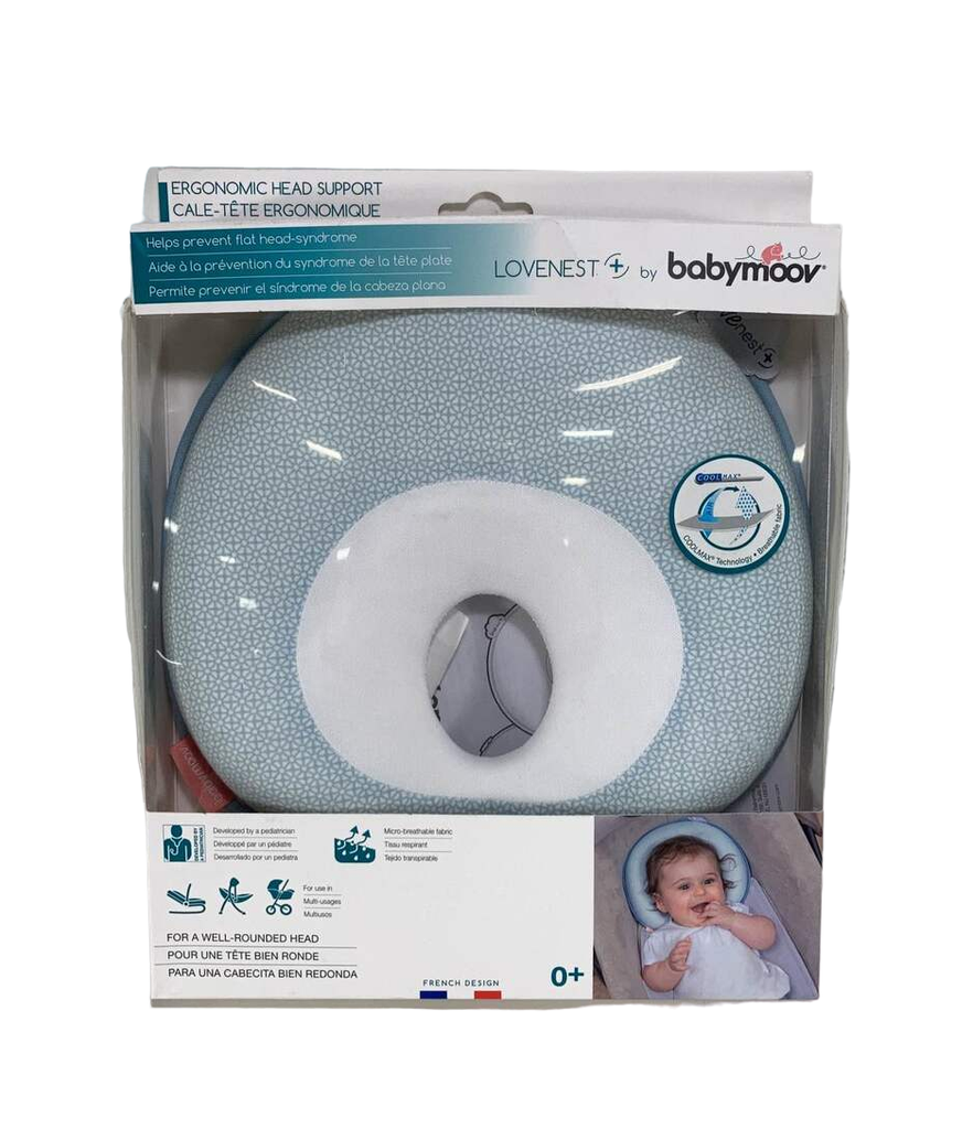 Babymoov Lovenest Plus Baby Pillow, Mosaic Blue