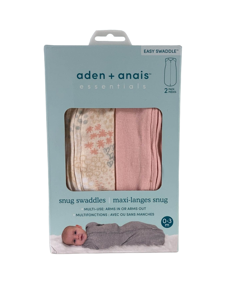 Aden + Anais Essentials Newborn Snug Swaddle, 2Pack, Tender Flower
