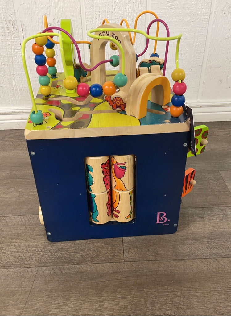 B. toys Zany Zoo Wooden Activity Cube