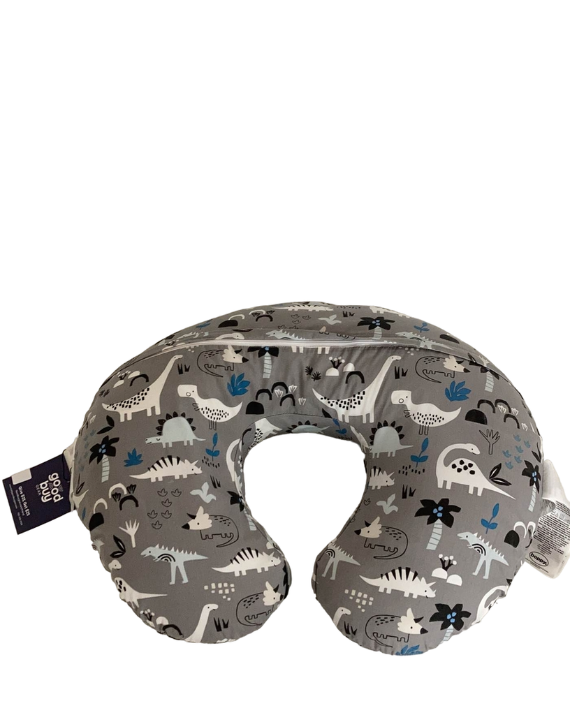 Boppy Nursing and Infant Support Pillow, Grey Dinosaurs