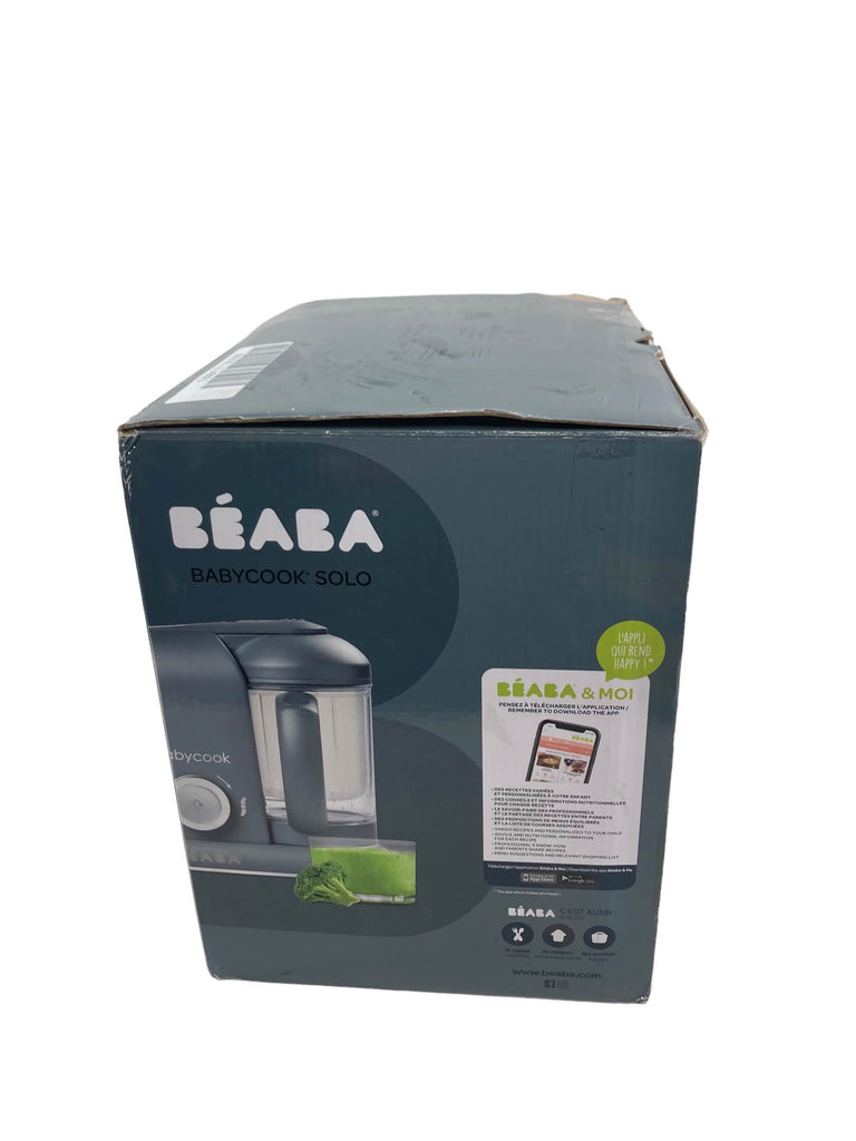 BEABA Babycook Solo 4 in 1 Baby Food Maker, Baby Food Processor, Steam Cook  + Blend, Lrg Capacity 4.5 Cups Makes Up to 17 Servings, Cook Healthy Baby