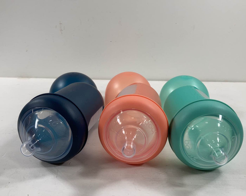 Boon Nursh Bottles, 3 Pack, 8oz, Mint Multi