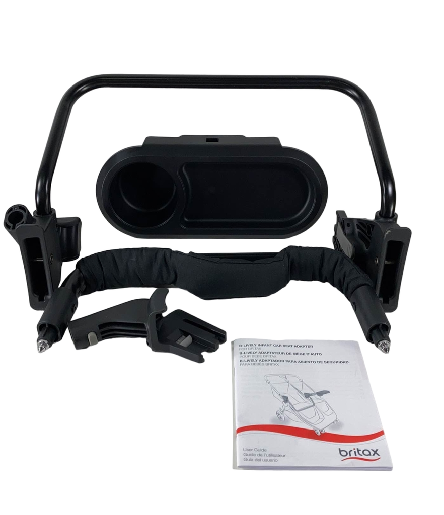 Britax B Lively Double Stroller Infant Car Seat Adapter And Child Tray