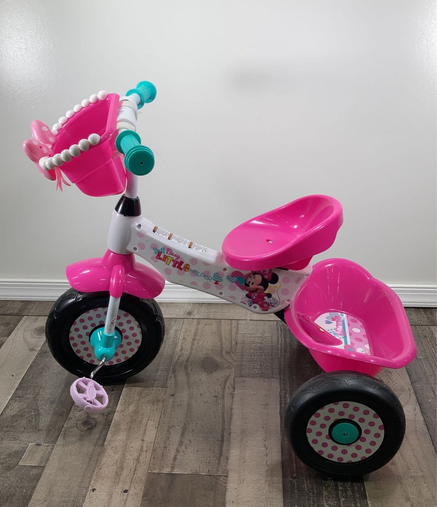 disney's minnie mouse racing trike from huffy