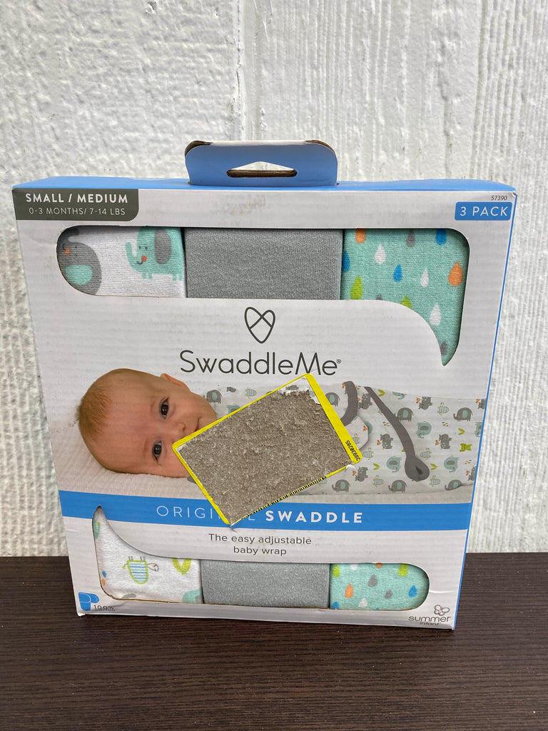 SwaddleMe Original Swaddle Wrap 3pk, Jungle Drops, S/M 03 months