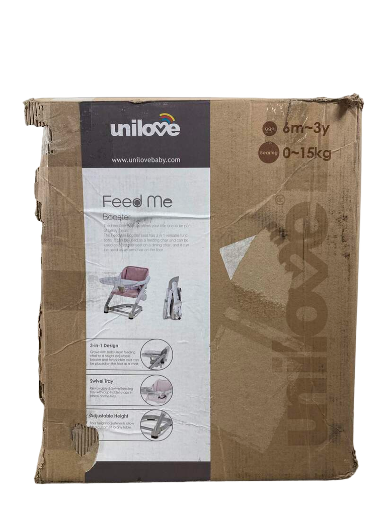 Unilove Feed Me 3 in 1 Dining Booster Seat, Plum Pink