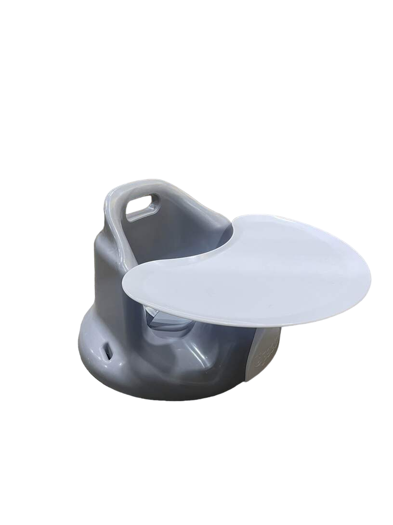 Upseat Baby Floor Chair and Booster Seat with Tray, Grey