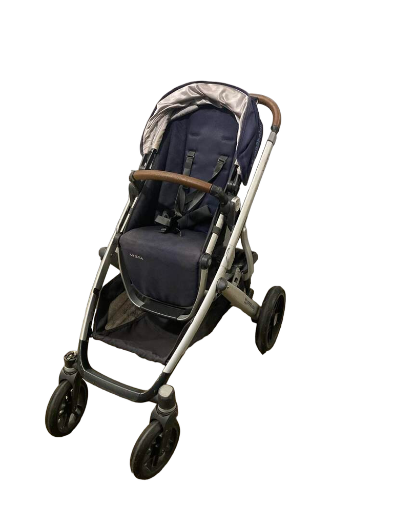UPPAbaby VISTA Double Stroller 2019 Henry Blue Marl With Bassinet