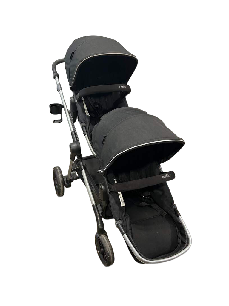 Evenflo Pivot Xpand Double Stroller, 2019, Stallion Black