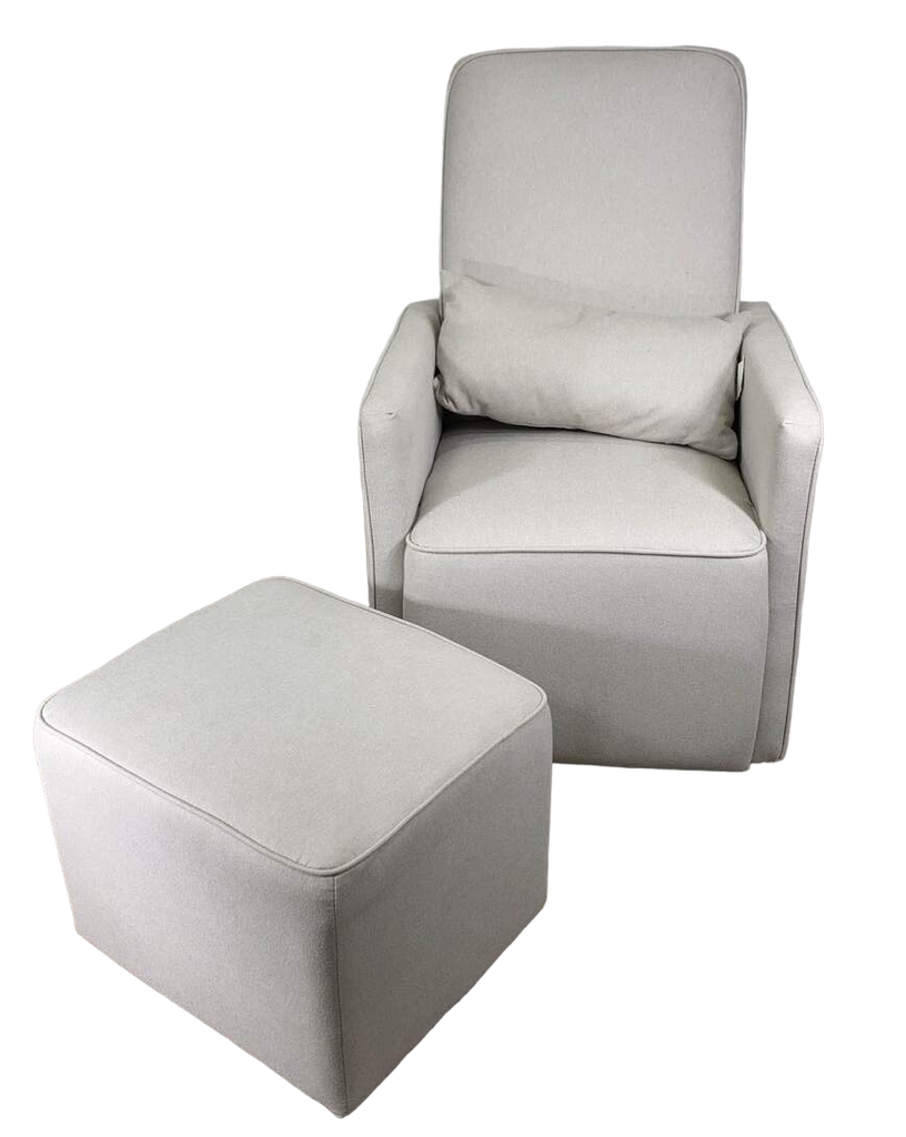 DaVinci Olive Glider and Ottoman, Cream