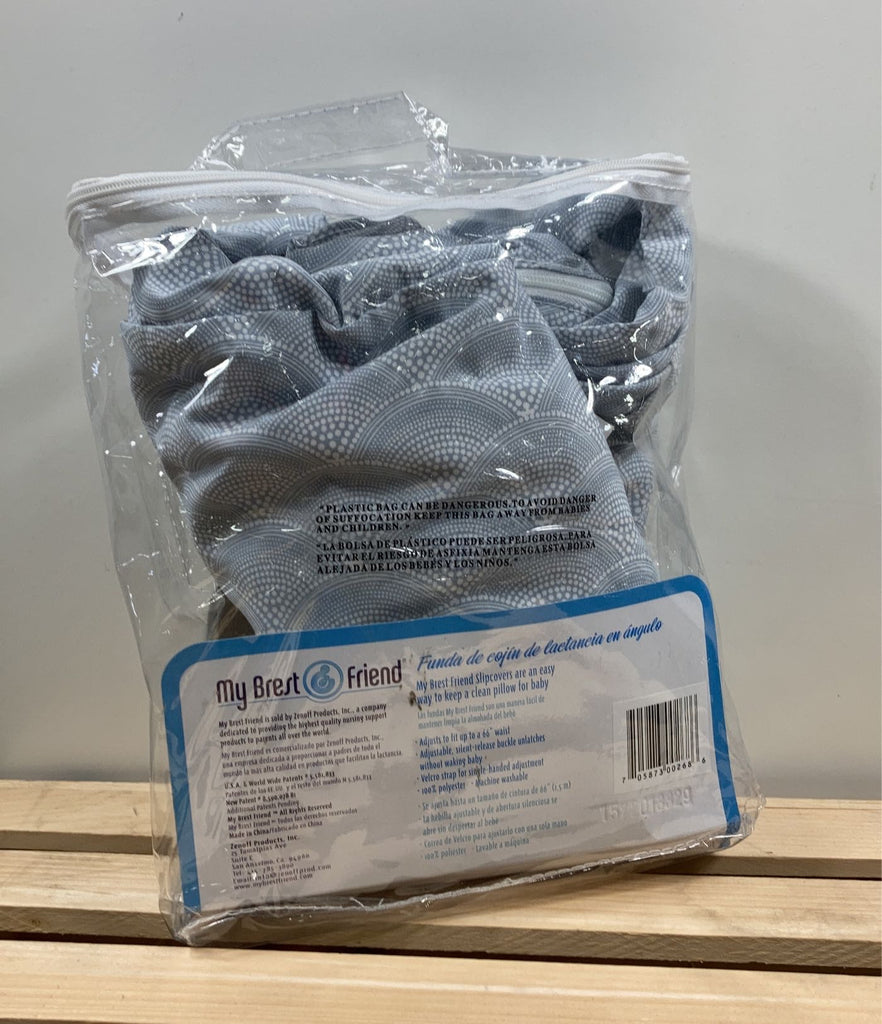 My Brest Friend Twins Plus Slipcover, Blue Mini Dots