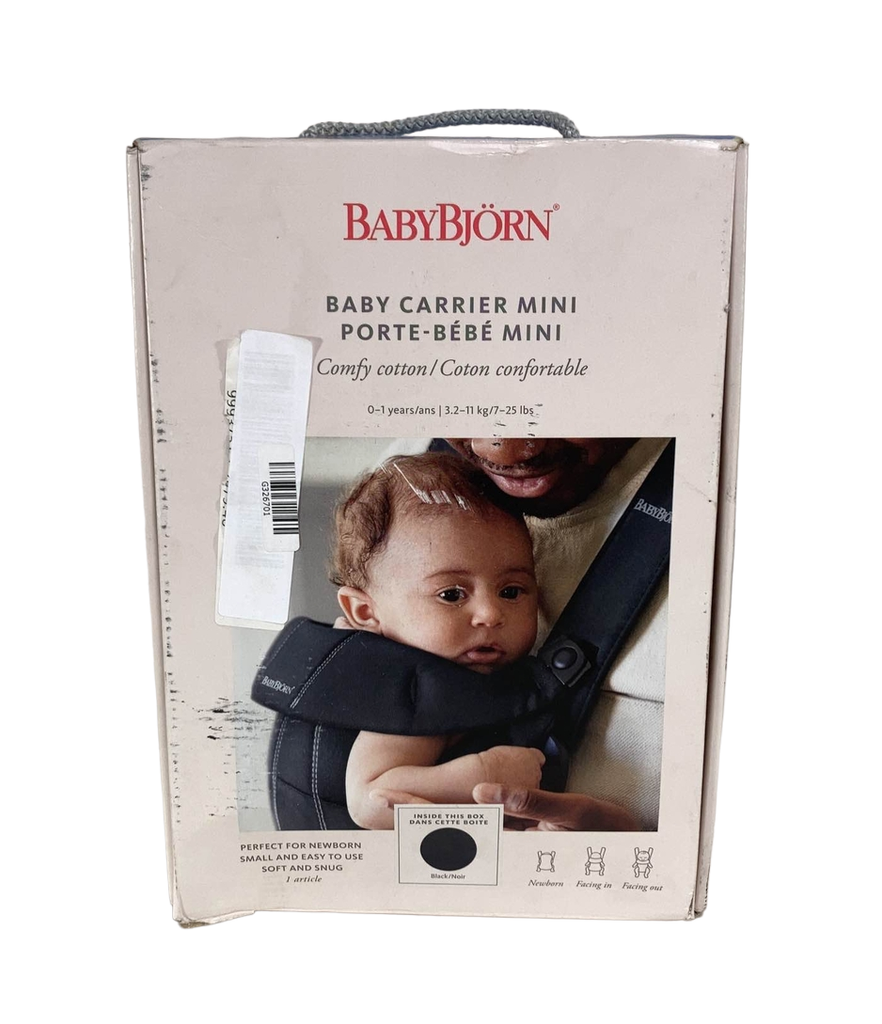  BabyBjörn Baby Carrier Mini, Cotton, Black : Baby