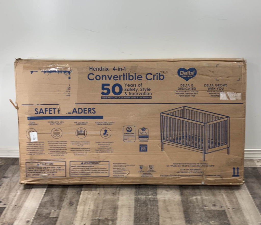 Delta Children Hendrix 4 In 1 Crib, Midnight Grey