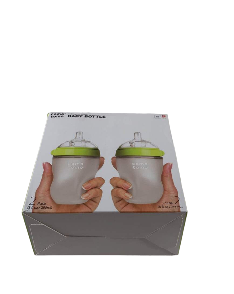 Comotomo Bottles 2 Pack, Green, 8oz