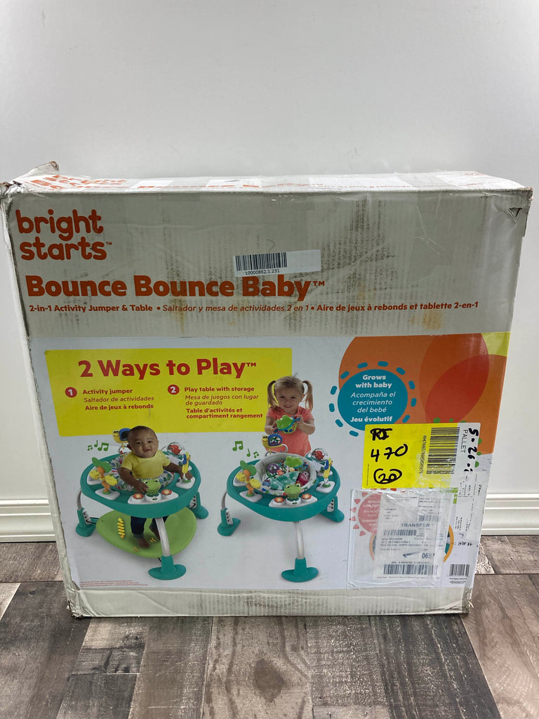 Bright Starts Bounce Bounce Baby Jumper & Table, 2-in-1 Activity