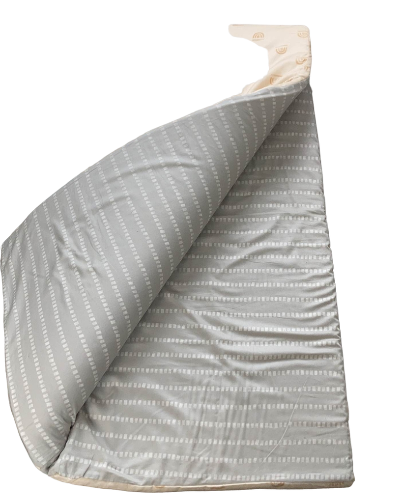 Toki Mats Standard Mat Cover 40" x 40", Rainbow Stamp in Cream