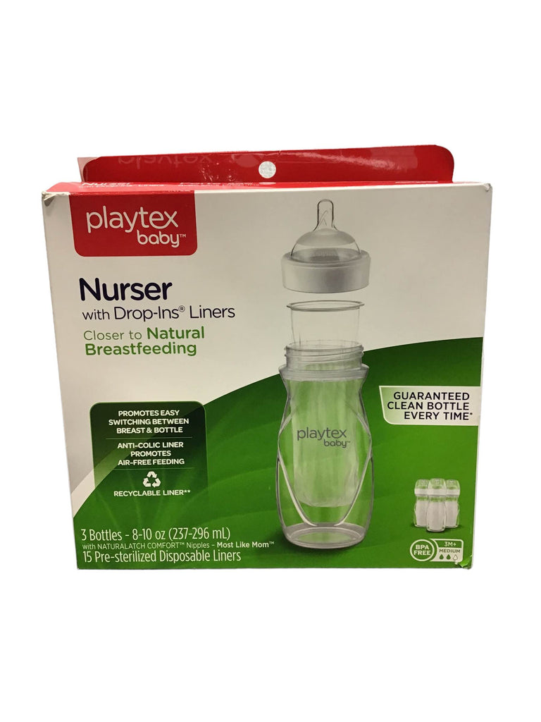 Playtex Nurser Bottles With Drop In Liners, 8oz
