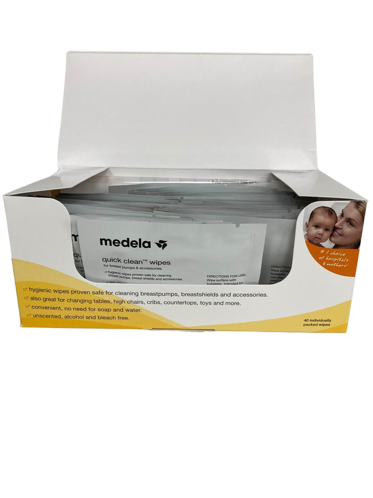 Medela Quick Clean Wipes, for Breastpumps & Accessories, Individually Packed - 40 wipes