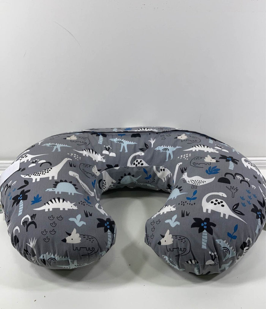 Boppy Nursing Pillow, Grey Dinosaurs