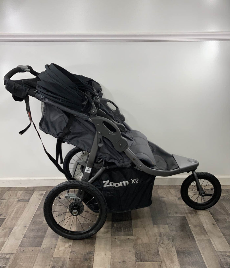 Joovy Zoom X2 Double Jogging Stroller, 2021, Iron