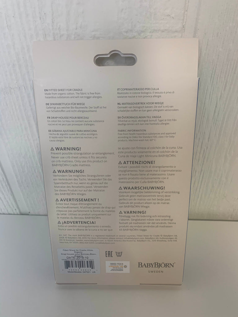 Baby Bjorn Cradle Organic Fitted Sheet for Cradle