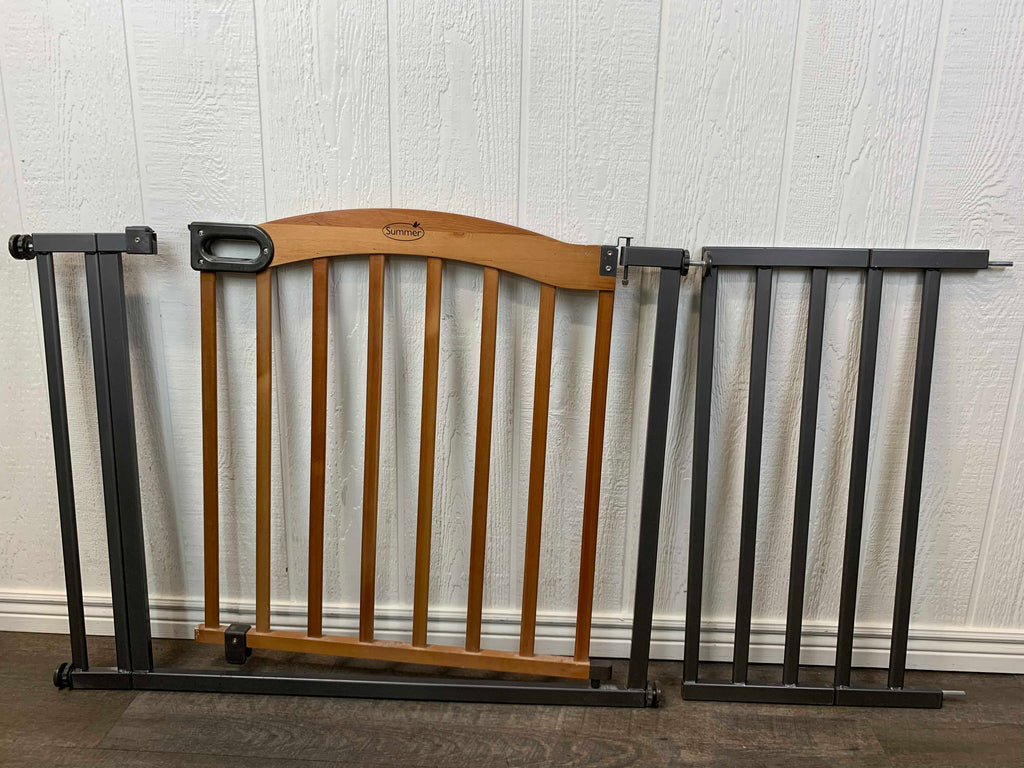 Summer wood and hot sale metal baby gate