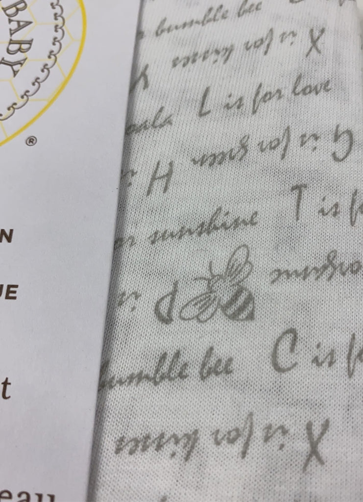 Burt's Bees Baby Sheet, Alphabet Bee