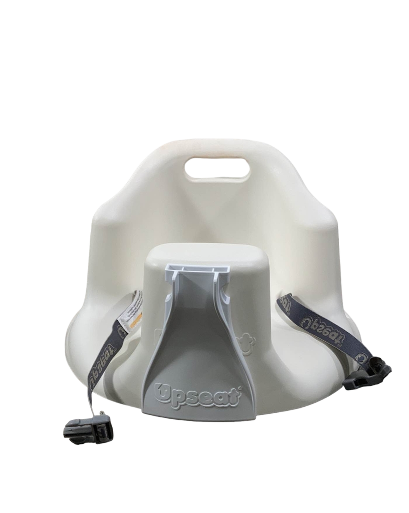 Upseat Baby Floor Chair and Booster Seat with Tray, White