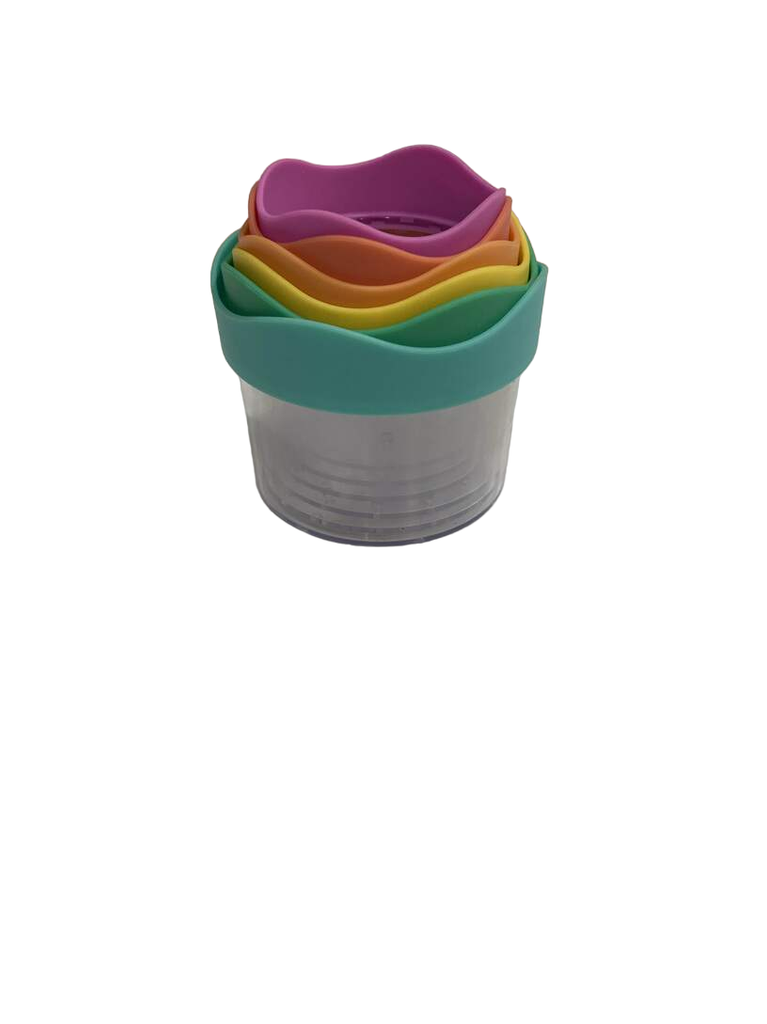 Lovevery Stackable Fraction Cups and Book  Nesting measuring cups,  Lovevery, Stackable