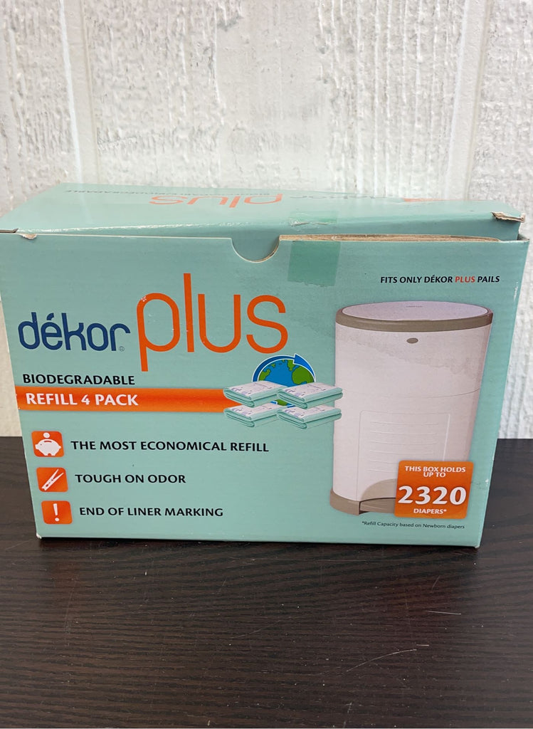 Diaper Dekor Plus Refills, Four Pack