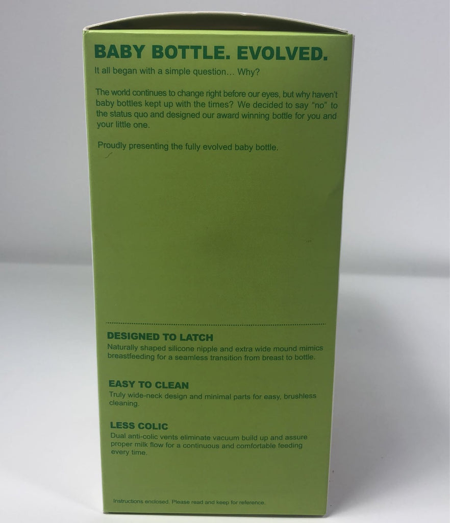 Comotomo Bottles, 2 Pack, 8oz, Green, Medium Flow