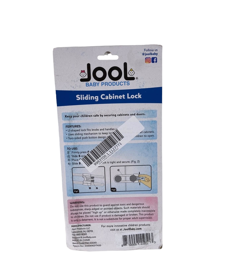 Jool Baby Products Sliding Cabinet Locks 4 Pack