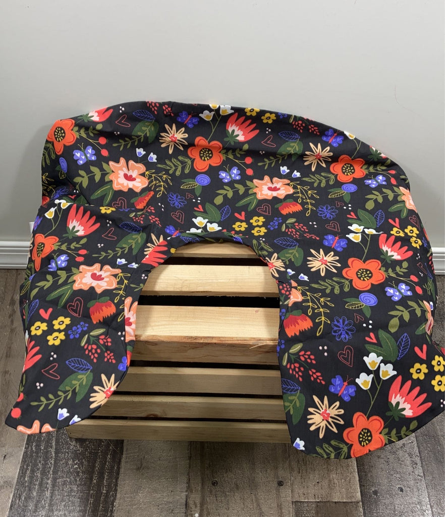 Boppy Nursing Pillow Slipcover, Black Floral