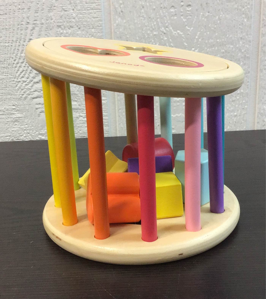 Janod Wood Shape Sorter Drum