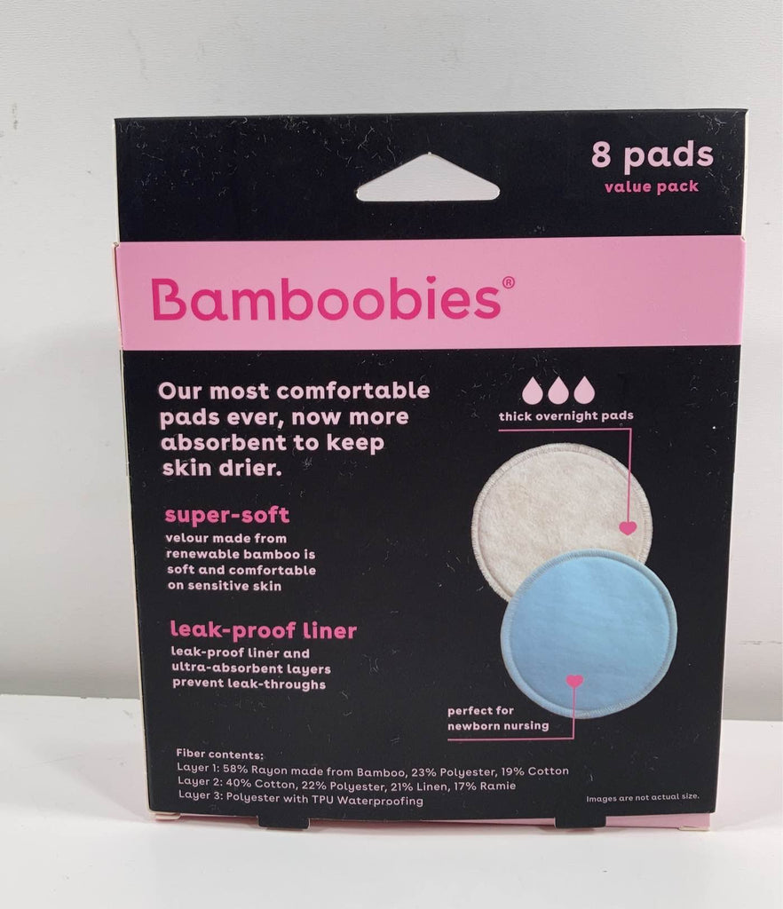 Bamboobies Nursing Pads, Overnight 8Pads