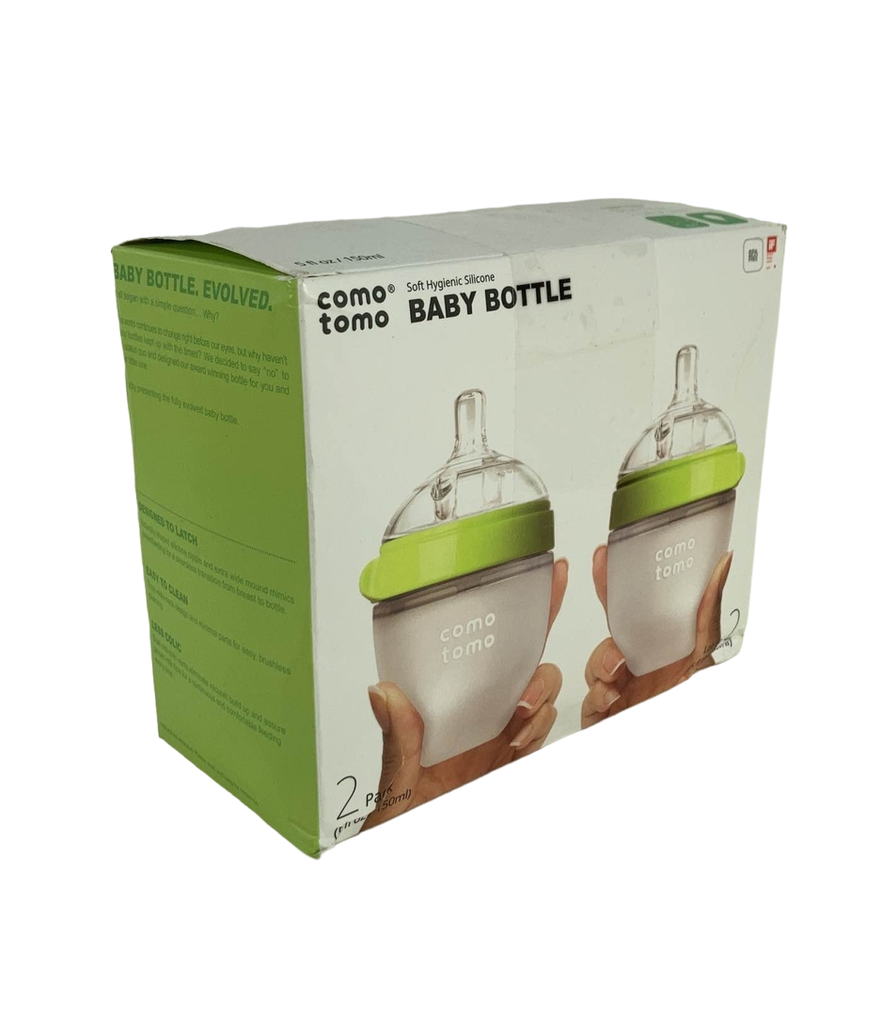 Comotomo Bottles, 2 Pack, Green, 5oz