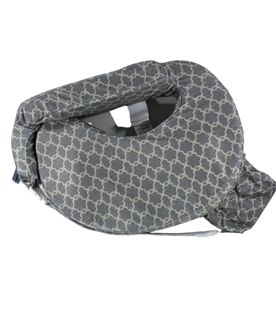 My Brest Friend Deluxe Nursing Pillow, Flower Key Grey