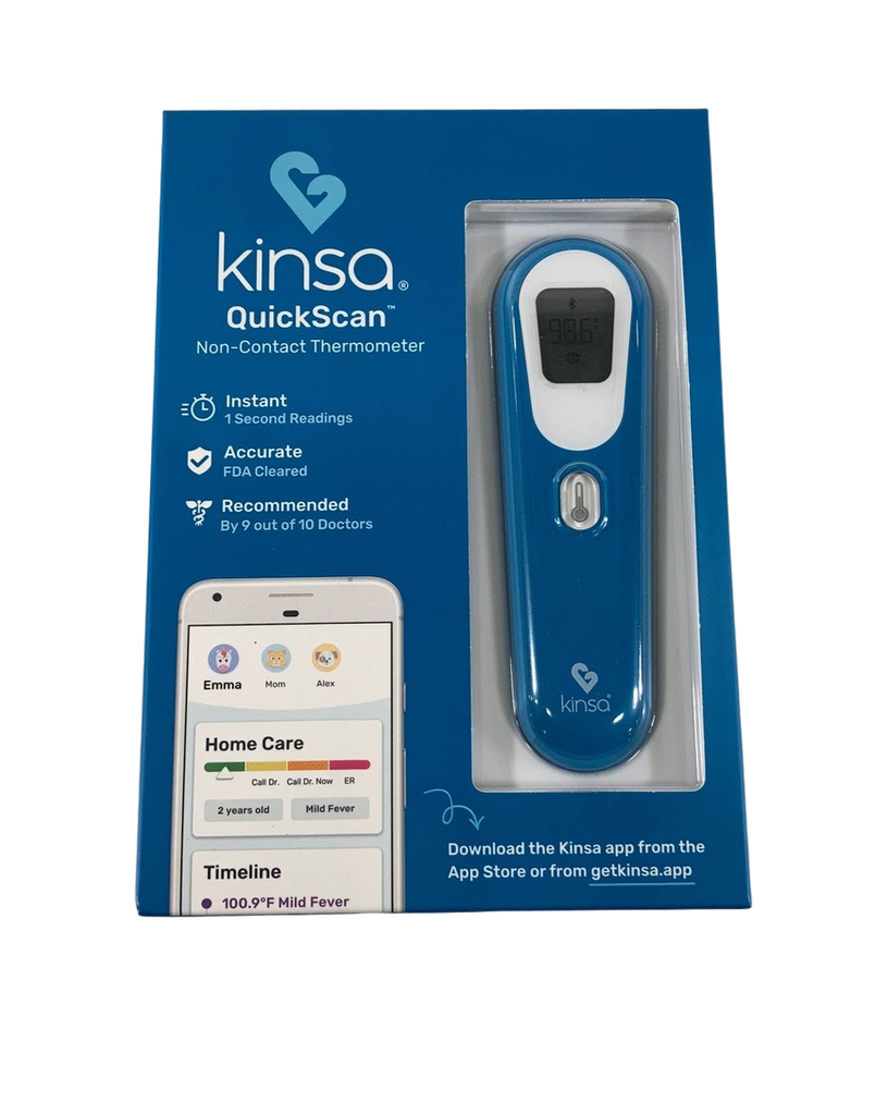 Kinsa Quick Scan Non-Contact Smart Thermometer for Fever, Smartphone App