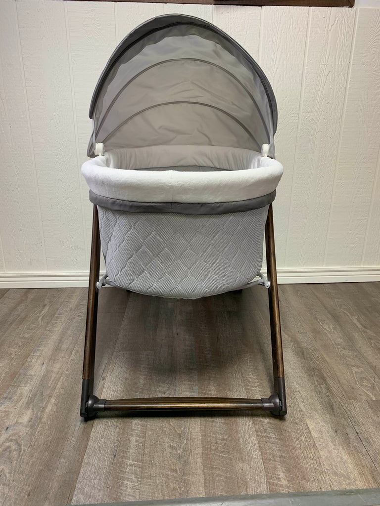 Ingenuity foldaway deluxe shop wood rocking bassinet