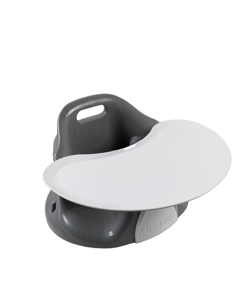 Upseat Baby Floor Chair and Booster Seat with Tray, Grey