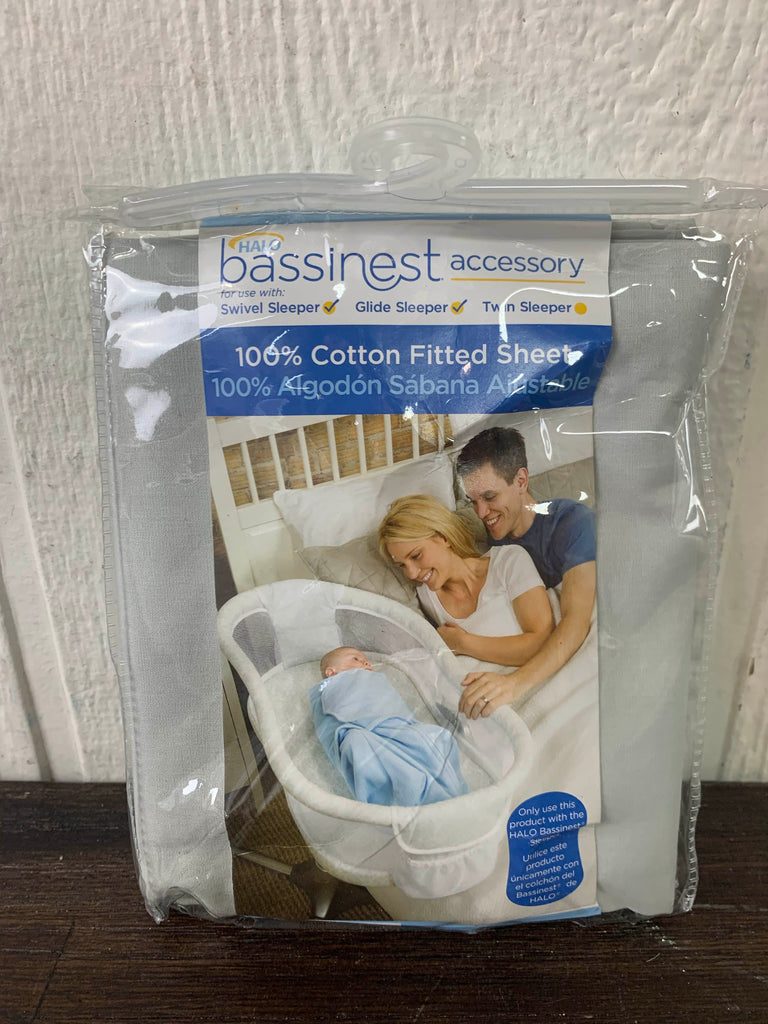 Halo Bassinest Sleeper Fitted Sheet, Grey