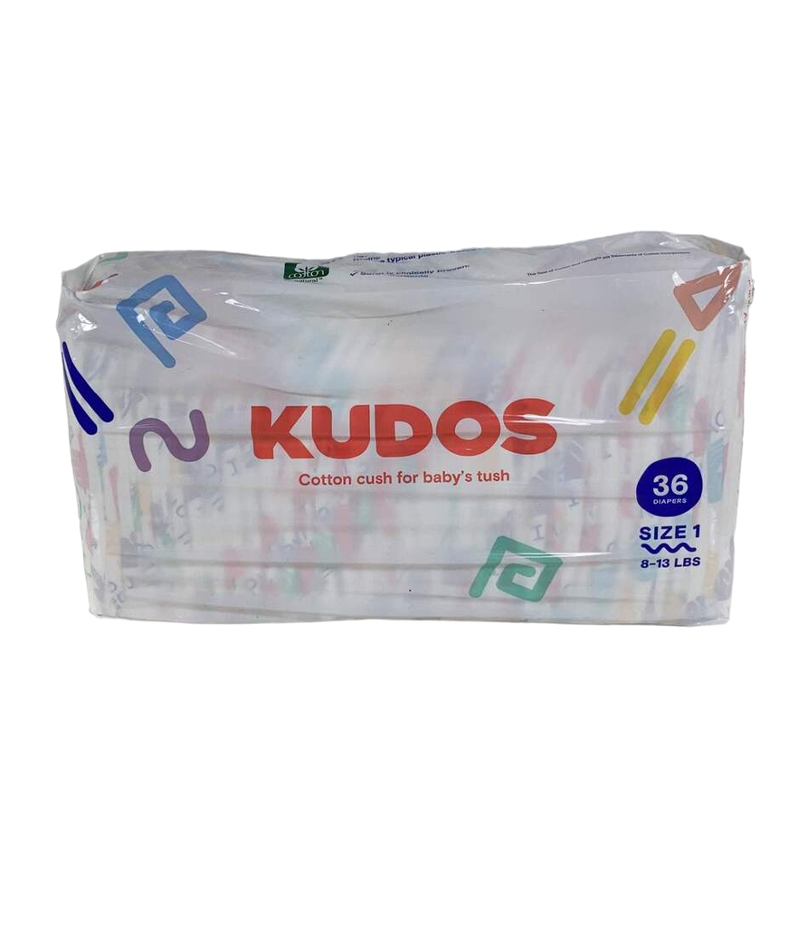 Kudos Diapers 36 Ct, Size 1