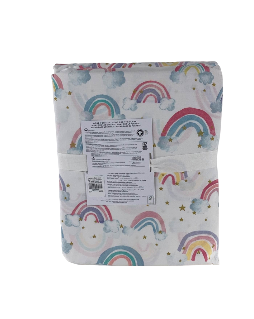 Rainbow Cloud Organic Sheet Set & Pillowcases