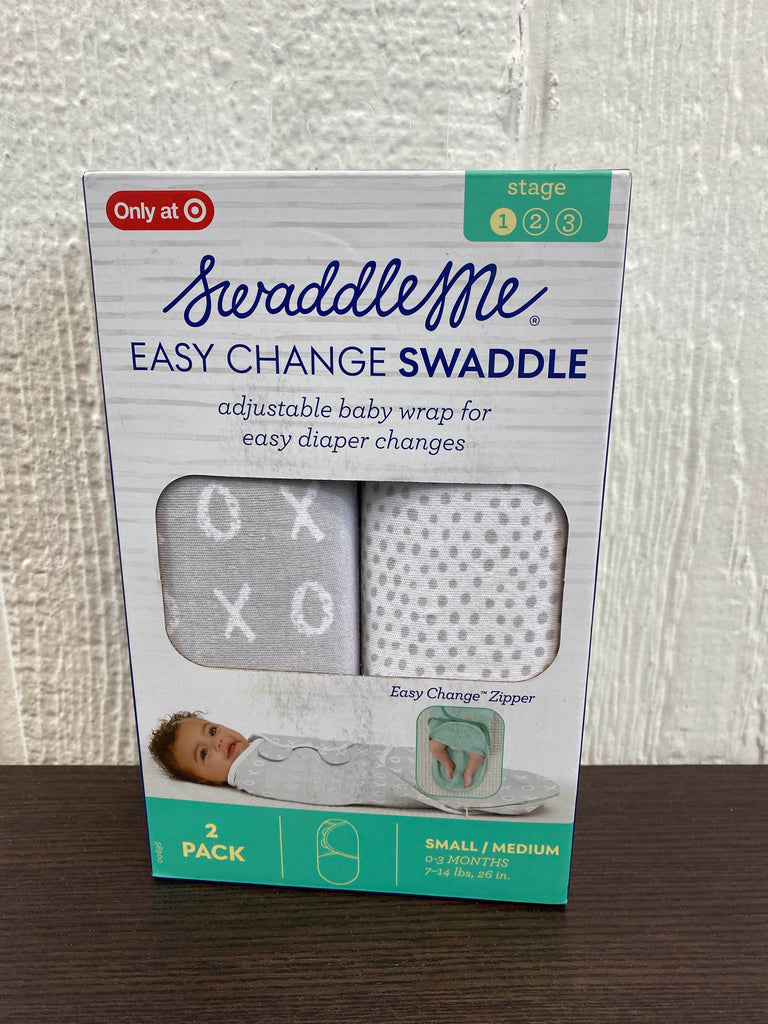 SwaddleMe Original Swaddle Wrap With Easy Change 2pk, S/M, Kiss Ya